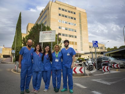 El equipo de pediatría del hospital Materno de Málaga que viajó a Burgos.