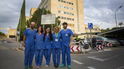 El equipo de pediatría del hospital Materno de Málaga que viajó a Burgos.