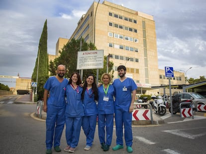 El equipo de pediatría del hospital Materno de Málaga que viajó a Burgos.