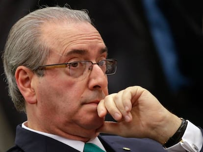 Eduardo Cunha, então presidente da Câmara dos Deputados, em foto de arquivo, 19 de maio de 2019.