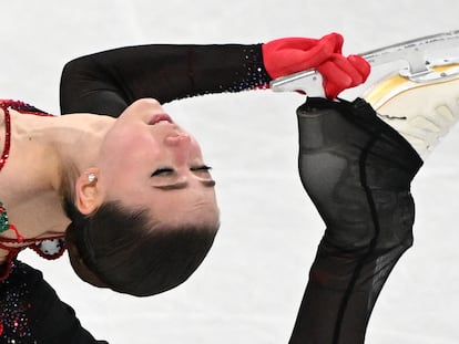 Kamila Valieva, en competición durante los Juegos de Invierno de Pekin.