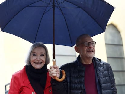 Núria Espert y Lluís Pasqual, este jueves en Madrid.