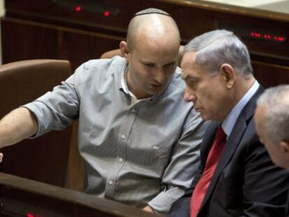 El primer ministro israelí, Benjamín Netanyahu, en una sesión parlamentaria el 1 de diciembre.
