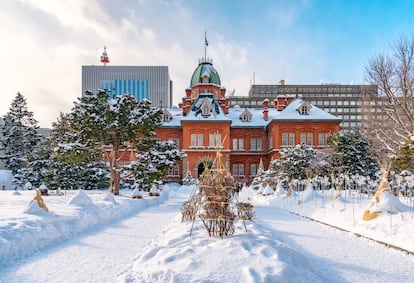 El Former Hokkaido Government Office, uno de los edificios icónicos de Sapporo. 
