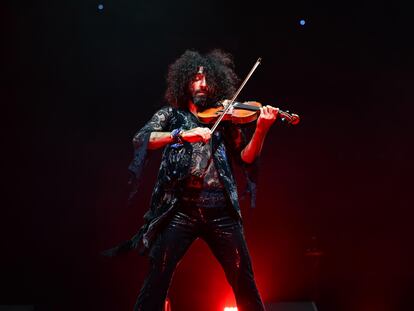 El violinista Ara Malikian, durante un concierto en el WiZink Center de Madrid en septiembre de este año