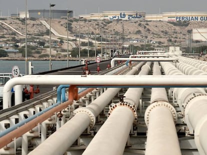 Terminal petrolífera de la isla de Jarg, al suroeste de Irán.