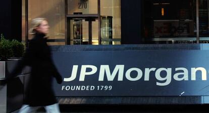 Exterior de la sede de JP Morgan Chase en Nueva York