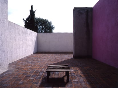 La terraza de la Casa Estudio Luis Barragán, en Ciudad de México.