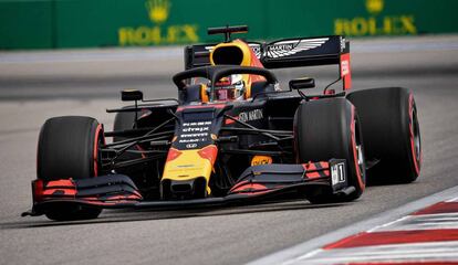 Verstappen, durante los entrenamientos libres del viwernes en el GO de Rusia de Fórmula 1.