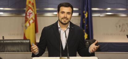 El portavoz de IU, Alberto Garzón, aspirante a liderar el partido.