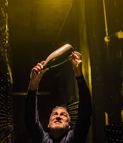 Damià Deàs, president de l'Institut del Cava, la patronal de la indústria, a Vilarnau, el celler que dirigeix a Espiells.