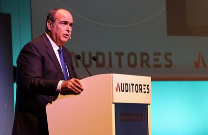 El presidente del Instituto de Censores Jurados de Cuentas de España (ICJCE), Ferrán Rodríguez, drante la inauguración del XXV Congreso Nacional de Auditoría, celebrado en BIlbao.