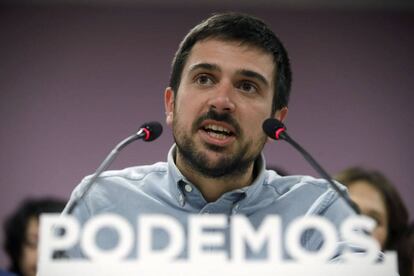 Ram&oacute;n Espinar, l&iacute;der de Podemos Madrid.