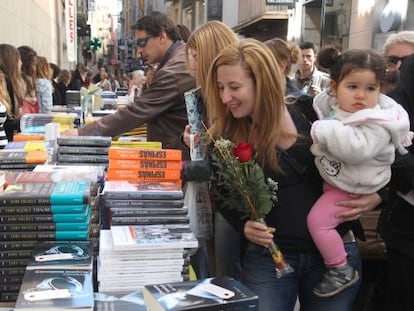 Imagen del D&iacute;a de Sant Jordi en Lleida.