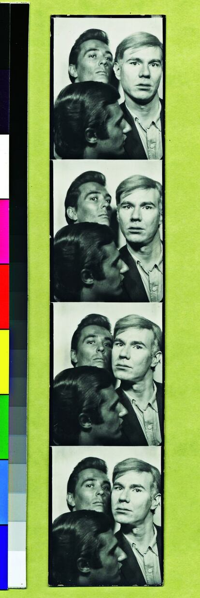 Fotomatón de Warhol junto a Gerard Malanga y Philip Fagan en 1963