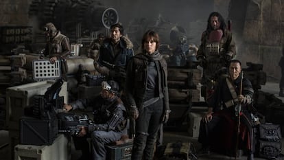 El grupo protagonista de 'Rogue One'.