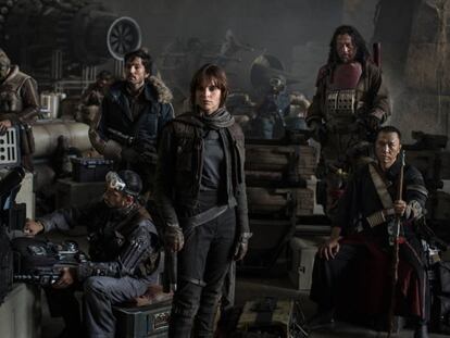 El grupo protagonista de 'Rogue One'.