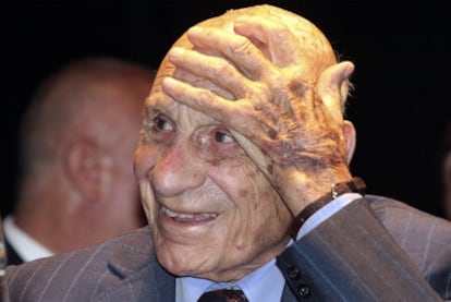 Francisco Varallo, en febrero pasado, durante el homenaje por su centésimo cumpleaños.