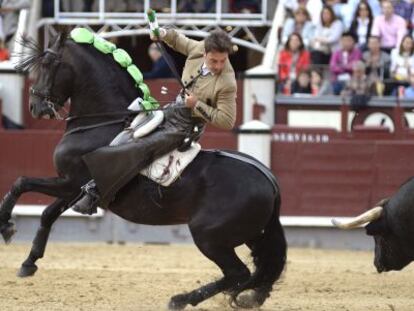 Andy Cartagena durante su faena en Las Ventas.