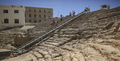 El ‘Theatrum Balbi’, datado del último tercio del siglo I antes de Cristo, en junio de 2016.