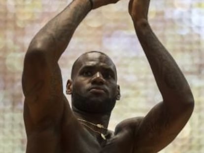 LeBron James, el viernes en Río de Janeiro, en pretemporada.