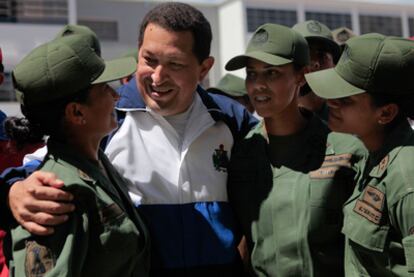 Chávez, en una de sus últimas apariciones durante una visita a una academia militar en Caracas.