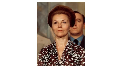 María Estela Martínez de Perón, "Isabelita", en Buenos Aires, en 1974.