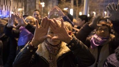 Concentración contra la violencia machista en Zaragoza.