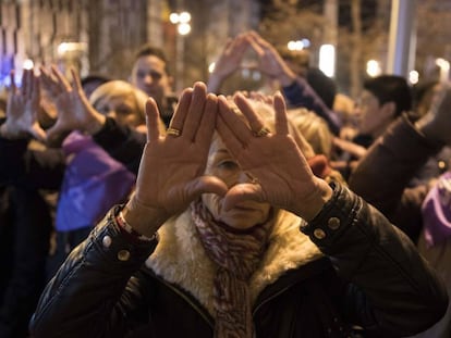 Concentración contra la violencia machista en Zaragoza.