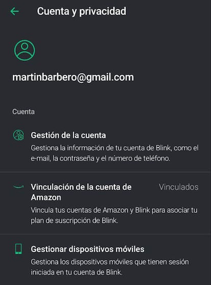 Vincular una cuenta de Blink con la app Alexa de Amazon