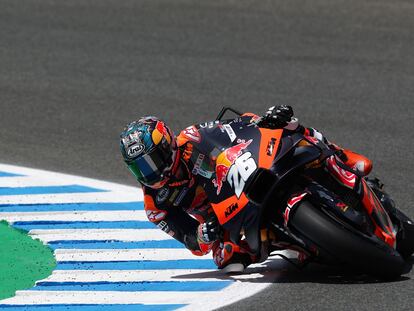 Dani Pedrosa, en su KTM, este viernes en el Circuito de Jerez.