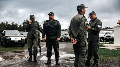 Miembros de la Gendarmería argentina este jueves en la ciudad de Rosario.