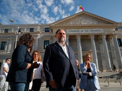 Oriol Junqueras, este martes frente al Congreso.