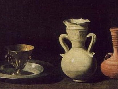 <i>Bodegón de los cacharros</i>, de Zurbarán (1660).