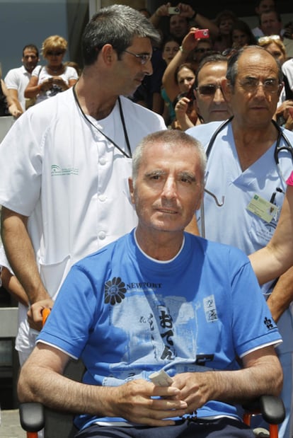 Ortega Cano, a su salida del hospital el pasado 11 de julio.