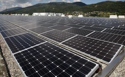 Una planta de energía solar recién inaugurada.