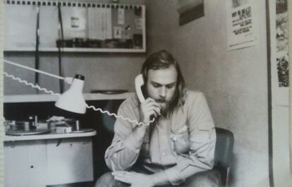 El montador Iván Aledo, en una imagen de 1976.