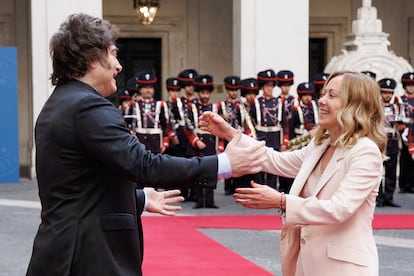 Javier Milei y Giorgia Meloni