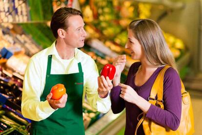 La frutería de un supermercado Gigante en Madrid.