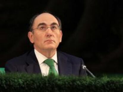 El presidente de Iberdrola, Ignacio S&aacute;nchez Gal&aacute;n, durante su &uacute;ltima junta general de accionistas.