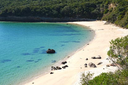 La playa de de Galapinhos, en la costa de Arrábida.