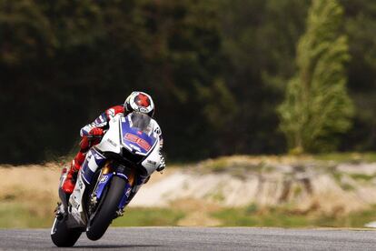 Jorge Lorenzo (Yamaha), en la primera sesión de entrenamientos libres para el Gran Premio de Portugal