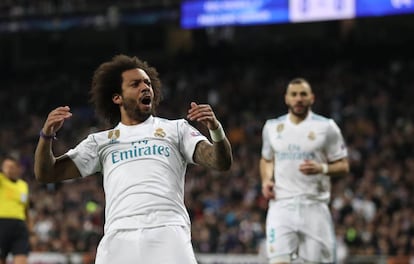 Marcelo, en un momento del partido.