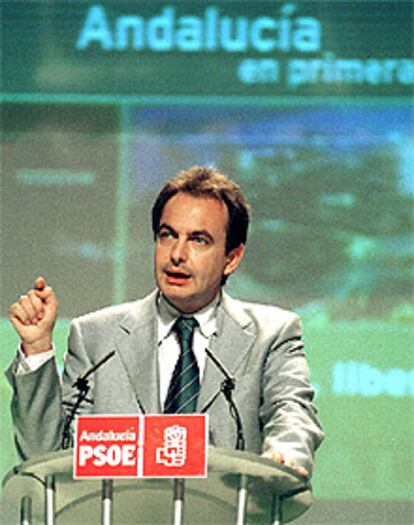 Imagen de José Luis Rodríguez Zapatero, durante su intervención en la Conferencia Política celebrada en Granada.