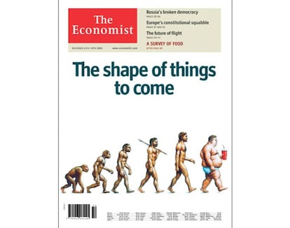 La evolución humana y lo que está por llegar, según The Economist, en una portada del 13 de diciembre de 2003