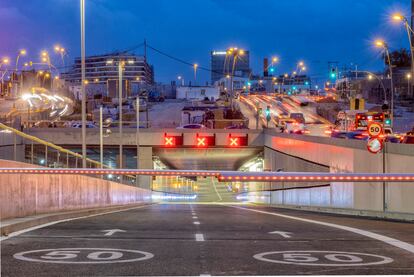 El túnel de Glòries, una semana antes de su apertura, prevista para el 6 de noviembre de 2021.