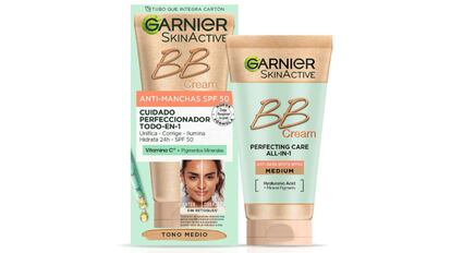 Protector solar facial con color Garnier BB Cream