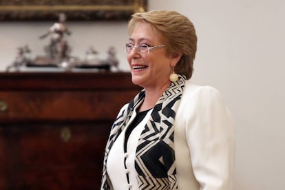 Bachelet, este mes en el Palacio de La Moneda.