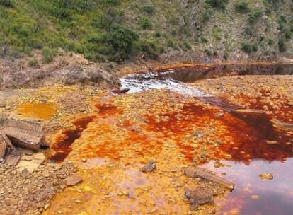 Los microorganismos que viven en las aguas del río Tinto (Huelva) tienen un metabolismo basado en la energía producida en la oxidación de la pirita. Se produce ácido sulfúrico que acidifica el agua del río convirtiéndolo en un ambiente extremo.