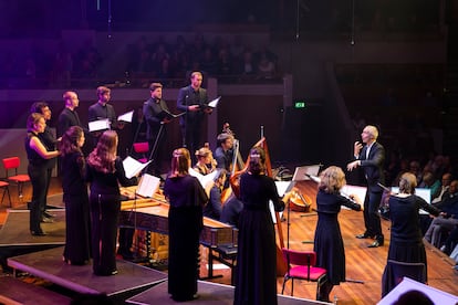 Sébastian Daucé y su Ensemble Correspondances durante el concierto inaugural del pasado viernes.